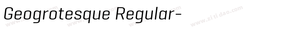 Geogrotesque Regular字体转换
